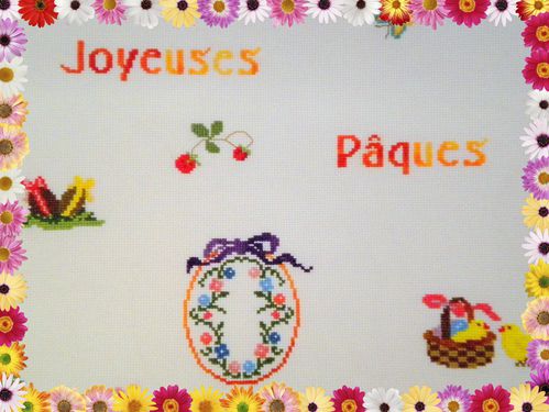 joyeuses paques broderie