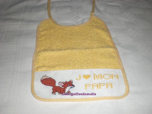 bavoir rox j'aime mon papa