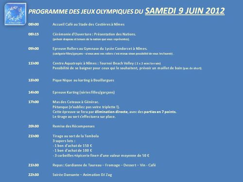 Programme JO 2012 b