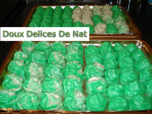 meringues pistache,caramel