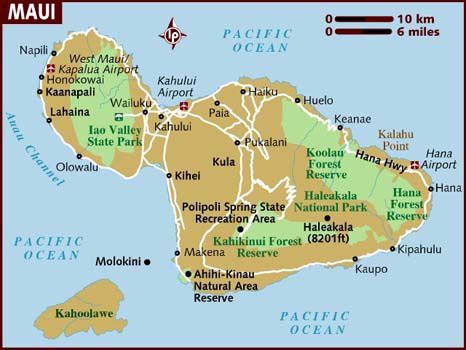 hawaii carte touristique