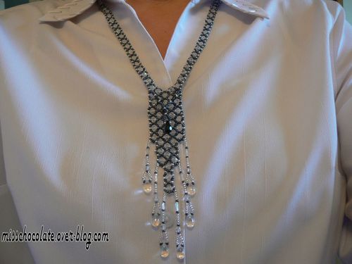 collier gouttes cristal