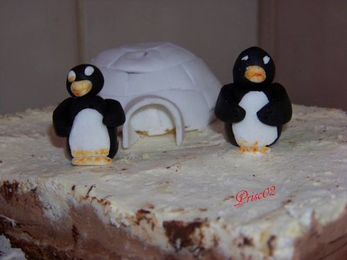 Gateau igloo pinguoin