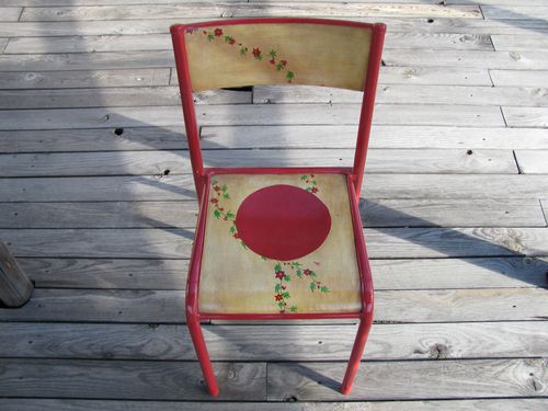 chaise peinte chinoise atelier deva peintre en décor