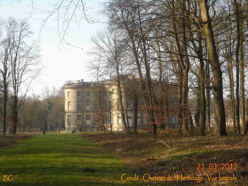 Condé Chateau de l'Hermitage Vue lérale