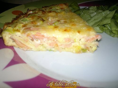 Quiche Sans Pate Poireaux Saumon A Table Et Vous