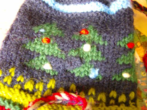 détail du bas de noël