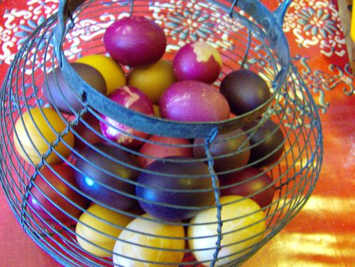 panier d'oeufs