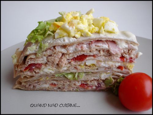 millefeuille de crêpes crudités1