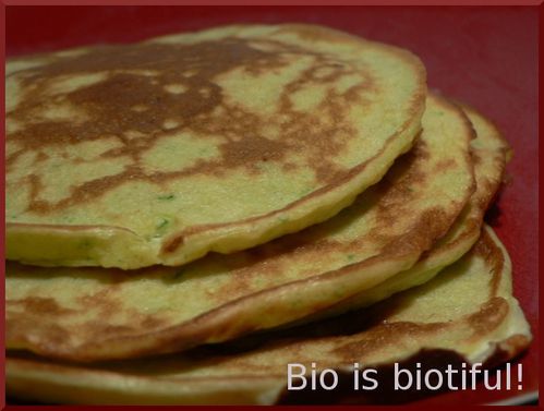 Pancakes fromage fondu et ciboules 1