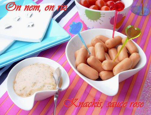 Knacki, sauce rose