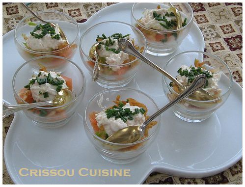 verrines saumon fumé pommes vertes