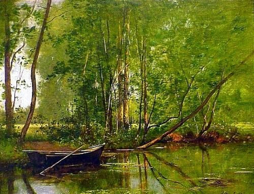 L-on-Richet--1847-1907----La-barque-sur-la-rivi-re-calme-1890.jpg