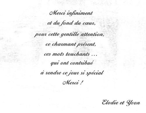 Mr et Mme Chassagne - Merci