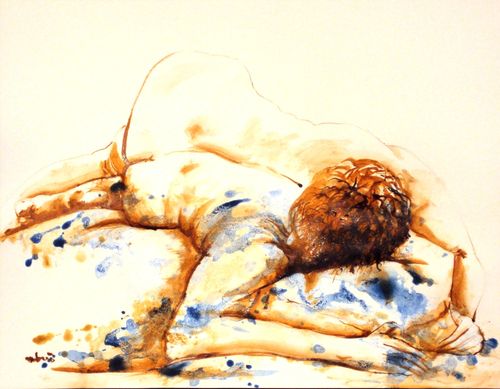 Profondément assoupie 50 X 65cm.