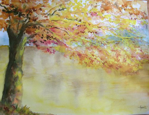 Paysages.Lac d' automne