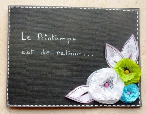 Carte Le printemps...