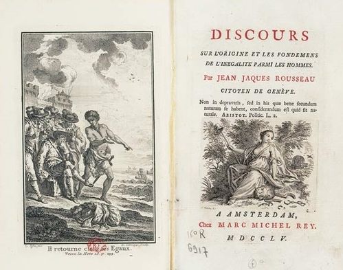 Rousseau Inégalité Frontispice