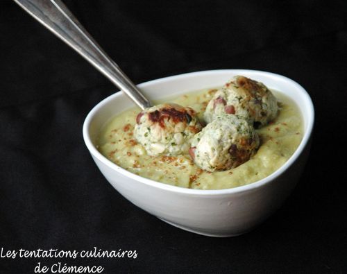 soupe pois cassé curry boulettes
