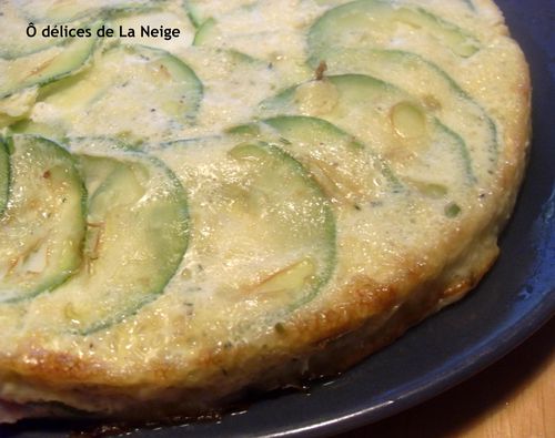 flan aux courgettes et au saumon