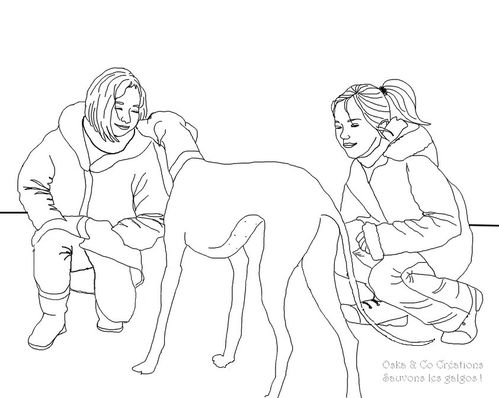 fillettes et lévrier sauvons les galgos