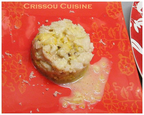 timbale poisson chou fleur sauce orange