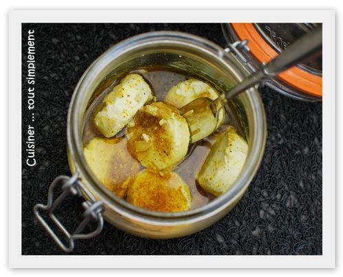 fromage de chèvre au curry et ail1