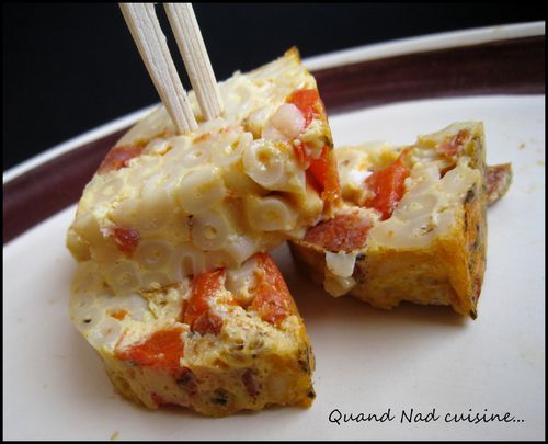 frittata pâtes poivron chorizo