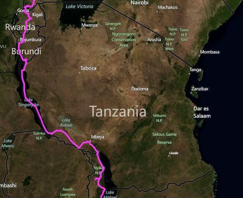 Tanzania map velo