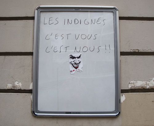 affiche insert vide message indignés