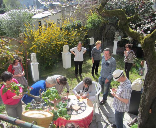 Au jardinen écriture