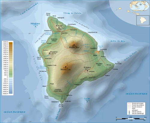 728px-Hawaii Island topographic map-fr.svg