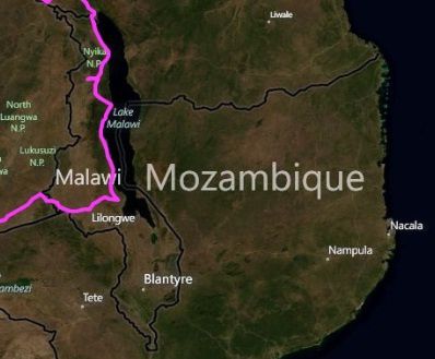 Malawi map velo