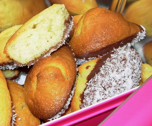 Madeleines au chocolat au lait et noix de coco5