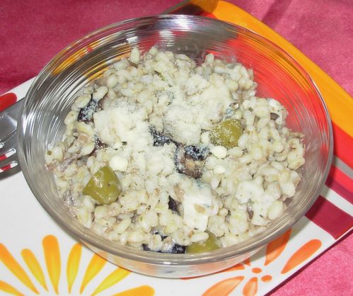Blé au caviar d'aubergines & gorgonzola3