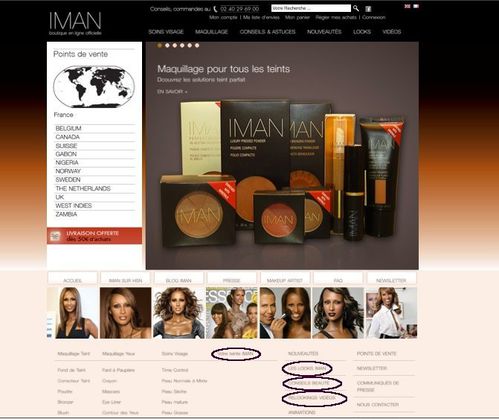 Iman Makeup on Le Site Internet Fran  Ais Iman Cosmetics   Black And Beautiful