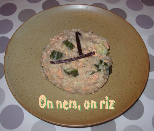 Risotto saumon-courgette-vanille1