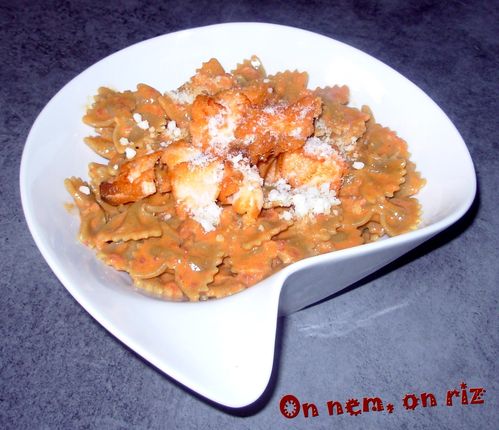 Farfalles au saumon & crème chorizo
