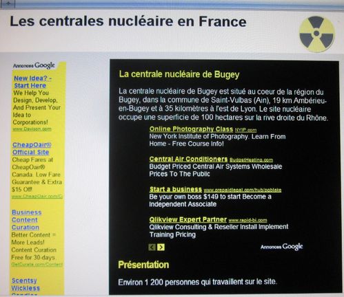 205 Un site sur les Centrales nucléaires en France