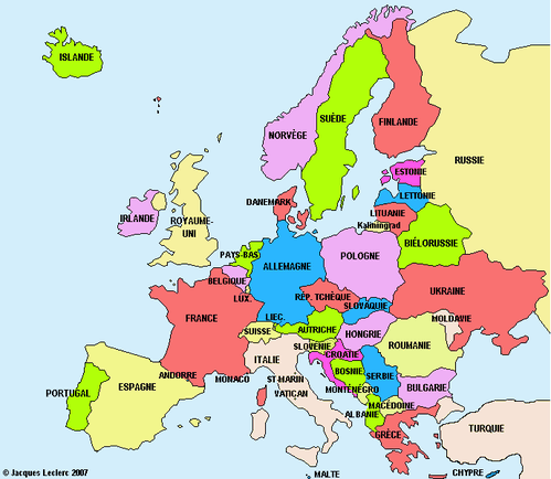 allemagne carte europe - Image