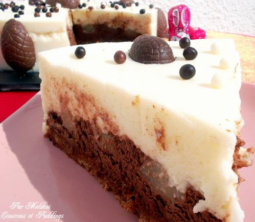 gateau mousse chocolat poires