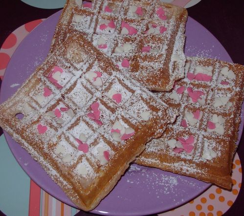 Gaufres aux biscuits roses4