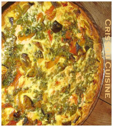 quiche saumon et légumes au lait de coco