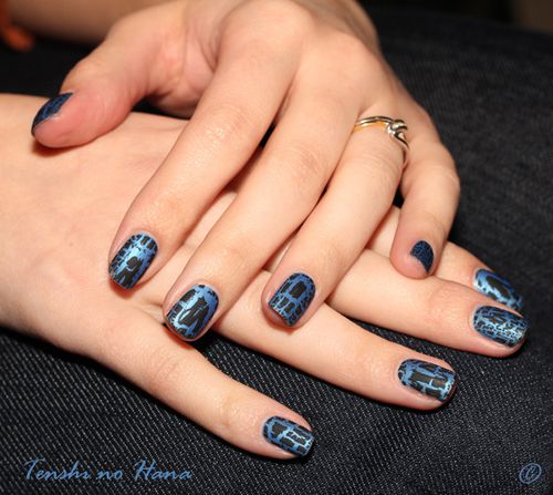 Black shatter sur bleu kiko 08