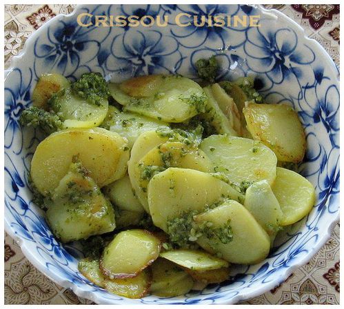 salade de pomme de terre au pesto de roquette