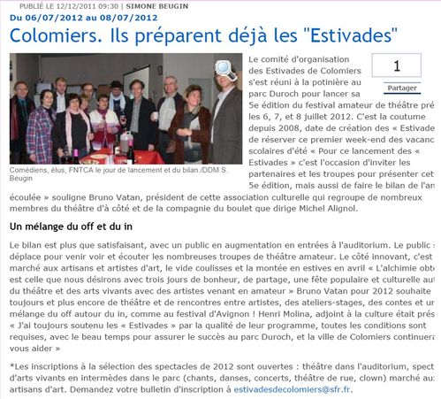 lancement Estivades 2012-2