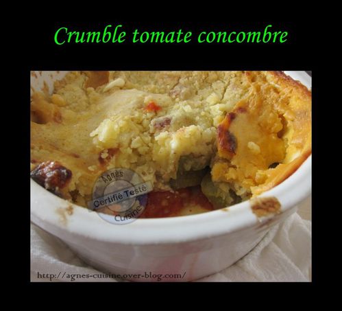 crumble concombre tomate