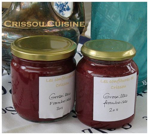 confiture de groseilles et framboises