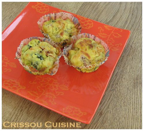 muffins jambon poireaux et tomates séchées