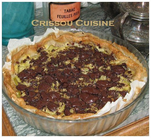 tarte rhubarbe chocolat